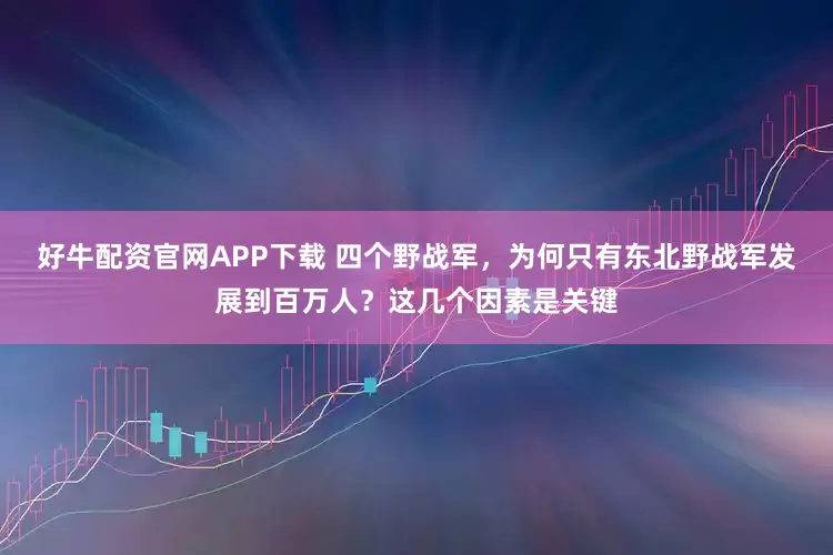 好牛配资官网APP下载 四个野战军，为何只有东北野战军发展到百万人？这几个因素是关键